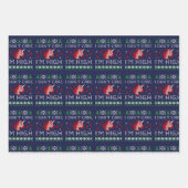 Feuille De Papier Cadeau Naughty Funny Noël (Devant)