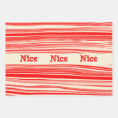 Feuille De Papier Cadeau Naughty Red Pepperment Candy Marbled Stripes (Devant 2)