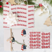 Feuille De Papier Cadeau Nautical Christmas