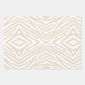 Feuille De Papier Cadeau Navajo White Neutral Zebra (Devant 3)
