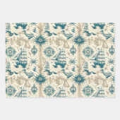 Feuille De Papier Cadeau Navire nautique et motif à thème océanique No18 (Devant 2)