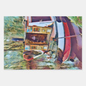 FEUILLE DE PAPIER CADEAU NAVIRES (Devant)