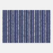 Feuille De Papier Cadeau Navy and Silver Geometric Patterns Elegant (Devant 3)