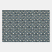 Feuille De Papier Cadeau Navy & Gold Star of Wonder Mandala Art Déco Fans (Devant 3)