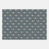 Feuille De Papier Cadeau Navy & Gold Star of Wonder Mandala Art Déco Fans (Devant)