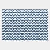 Feuille De Papier Cadeau Navy Zigzag, Navy Chevron, Motif géométrique (Devant)