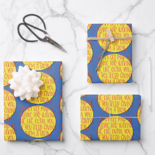 Feuille De Papier Cadeau Ne vous fâchez pas contre les gens Slogan de rét