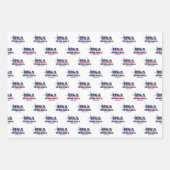 Feuille De Papier Cadeau Nebraska, 50 États, Liberty Bell (Devant)