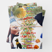 Feuille De Papier Cadeau Néfertiti (En situation)