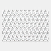 Feuille De Papier Cadeau Neige (Devant)