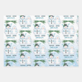 Feuille De Papier Cadeau Neige dans l'amour Mariage d'hiver (Devant 3)