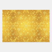 Feuille De Papier Cadeau Neige dorée (Devant)