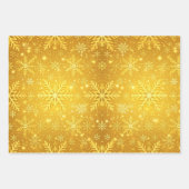 Feuille De Papier Cadeau Neige dorée (Devant 3)