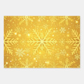 Feuille De Papier Cadeau Neige dorée (Devant 2)