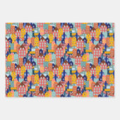 Feuille De Papier Cadeau Neighborhood Block City Houses Pattern (Devant 3)