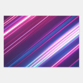 Feuille De Papier Cadeau Neon Abstract Glow Pattern Design (Devant 3)