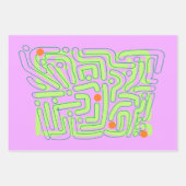 Feuille De Papier Cadeau Neon Abstrait (Devant)