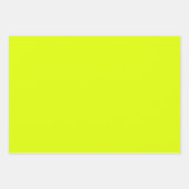 Feuille De Papier Cadeau Neon Chartreuse couleur solide | Classique | Éléga (Devant)