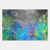 Feuille De Papier Cadeau Neon en état de détresse Abstrait (Devant 3)