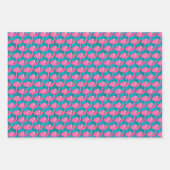 Feuille De Papier Cadeau Néon Flamingos (Devant)