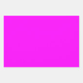 Feuille De Papier Cadeau Neon Fuchsia couleur solide | Classique | Élégant (Devant 3)