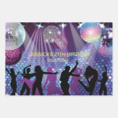 Feuille De Papier Cadeau Neon Glow Disco Dance Anniversaire (Devant)