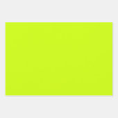 Feuille De Papier Cadeau Neon Lime Jaune Couleur Solide Classique | Élégant (Devant 2)