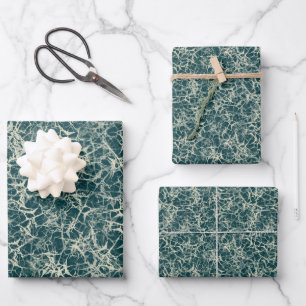 Feuille De Papier Cadeau Neurons de réseautage sur Turquoise - motif trans