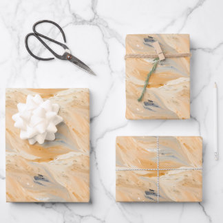 Feuille De Papier Cadeau Neutral Abstract Paint