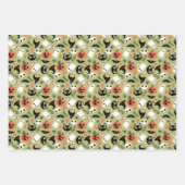 Feuille De Papier Cadeau Neutral Cats & Pumpkins Mixed Halloween Patterns (Devant 3)
