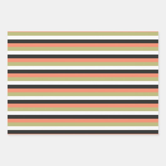 Feuille De Papier Cadeau Neutral Cats & Pumpkins Mixed Halloween Patterns (Devant 2)