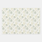 Feuille De Papier Cadeau Neutral plante vert beige gris (Devant 2)
