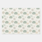 Feuille De Papier Cadeau Neutral plante vert beige gris (Devant)