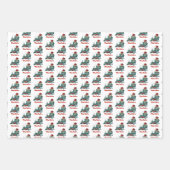 Feuille De Papier Cadeau New York State Joyeux Noël texte personnalisé (Devant 2)