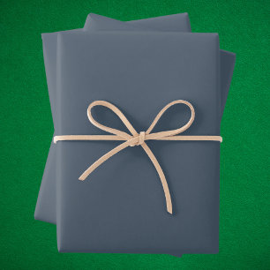 Feuille De Papier Cadeau Newburyport bleu couleur solide