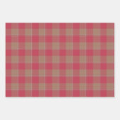 Feuille De Papier Cadeau Night Shadz Red and Toast Brown Plaid (Devant 2)