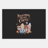Feuille De Papier Cadeau Nightmare avant café Citrouille épice Halloween (Devant)
