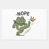 Feuille De Papier Cadeau No Kings in America Frog No Kings Democracy (Devant 2)