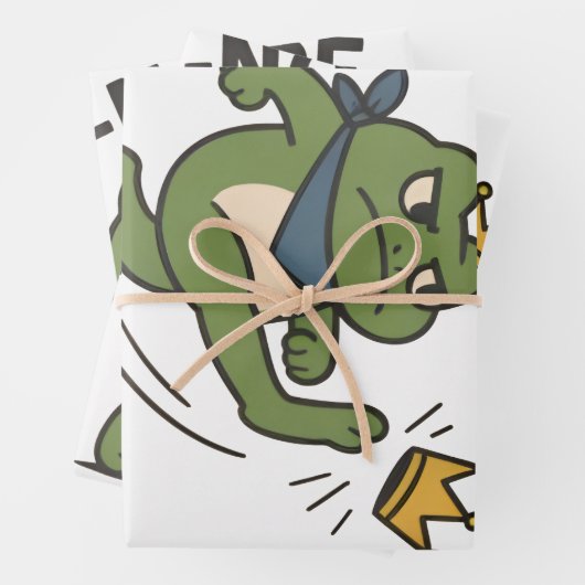 Feuille De Papier Cadeau No Kings in America Frog No Kings Democracy (En situation)