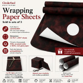 Feuille De Papier Cadeau Nocturne de Cendres