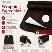 Feuille De Papier Cadeau Nocturne de Cendres