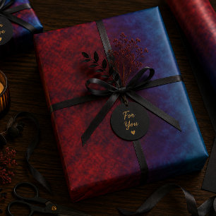 Feuille De Papier Cadeau Nocturne de la Flamme Creuse