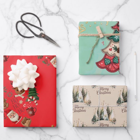 Feuille De Papier Cadeau Noël (Recto)