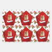 Feuille De Papier Cadeau Noël à Angora Cat (Devant 2)