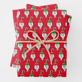 Feuille De Papier Cadeau Noël à Cat Butt (En situation)