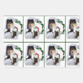 Feuille De Papier Cadeau Noël à Collie Puppy (Devant 2)