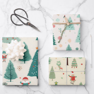 Feuille De Papier Cadeau Noël à Cute Kawaii