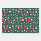 Feuille De Papier Cadeau Noël À damiers moderne (Devant 3)