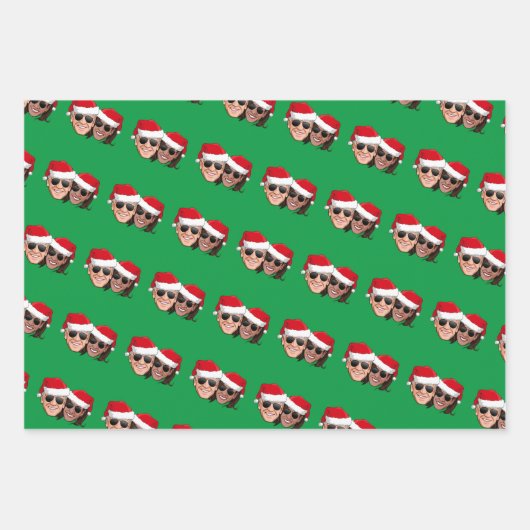 Feuille De Papier Cadeau Noël à Joe et Kamala Aviator (Devant 2)