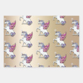 Feuille De Papier Cadeau Noël à la licorne (Devant 3)